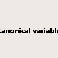 canonical variable是什么意思