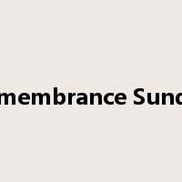 Remembrance Sunday是什么意思