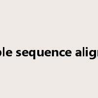 multiple sequence alignment是什么意思