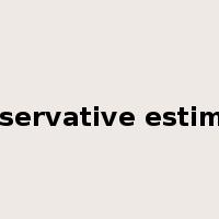 conservative estimate是什么意思
