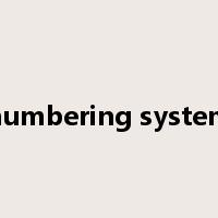 numbering system是什么意思