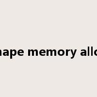 shape memory alloy是什么意思