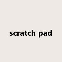 scratch pad是什么意思