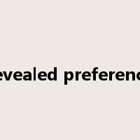 revealed preference是什么意思