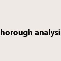 thorough analysis是什么意思