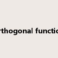 orthogonal function是什么意思