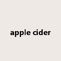 apple cider是什么意思