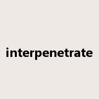 interpenetrate是什么意思