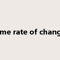 time rate of change是什么意思