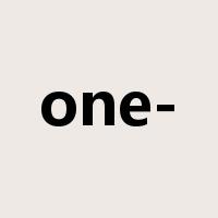 one-是什么意思