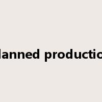 planned production是什么意思