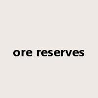 ore reserves是什么意思