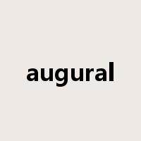 augural是什么意思