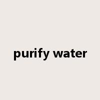purify water是什么意思
