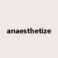 anaesthetize是什么意思