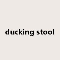 ducking stool是什么意思