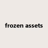 frozen assets是什么意思