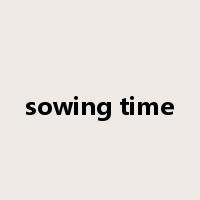 sowing time是什么意思