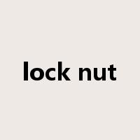 lock nut是什么意思