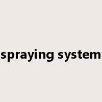 spraying system是什么意思