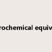 electrochemical equivalent是什么意思