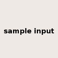 sample input是什么意思