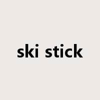 ski stick是什么意思