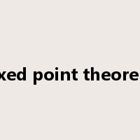 fixed point theorem是什么意思