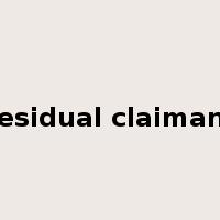residual claimant是什么意思