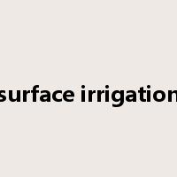 surface irrigation是什么意思