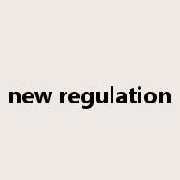 new regulation是什么意思