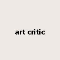 art critic是什么意思