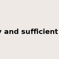 necessary and sufficient condition是什么意思