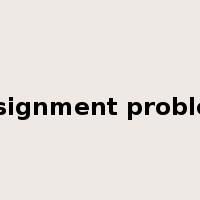 assignment problem是什么意思