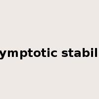 asymptotic stability是什么意思