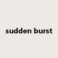 sudden burst是什么意思