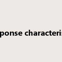 response characteristic是什么意思