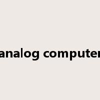 analog computer是什么意思