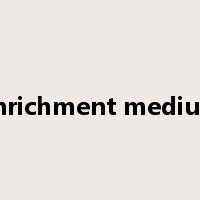 enrichment medium是什么意思