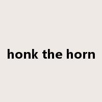 honk the horn是什么意思