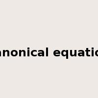 canonical equation是什么意思