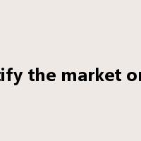 rectify the market order是什么意思