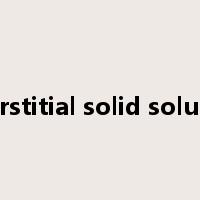 interstitial solid solution是什么意思