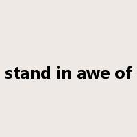 stand in awe of是什么意思