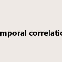 temporal correlation是什么意思