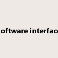 software interface是什么意思