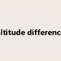 altitude difference是什么意思
