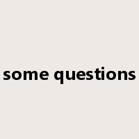 some questions是什么意思