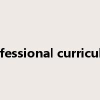 professional curriculum是什么意思
