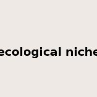 ecological niche是什么意思